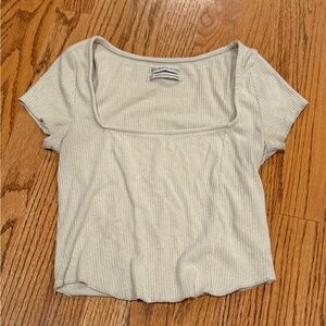 Urban Outfitters Cream Short Sleeve Top